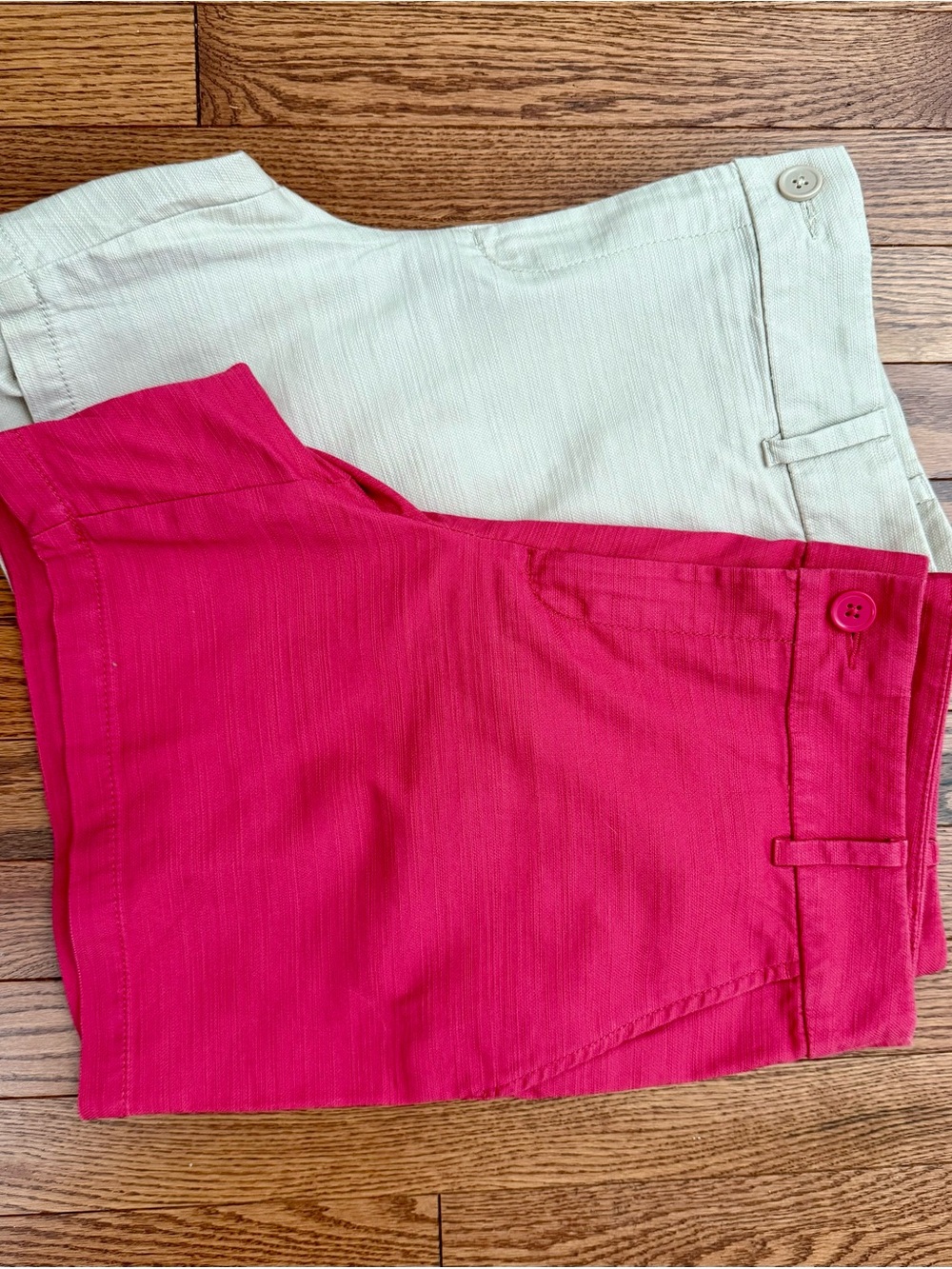LOFT Outlet, Pink and Tan Casual Shorts Duo, Size 10